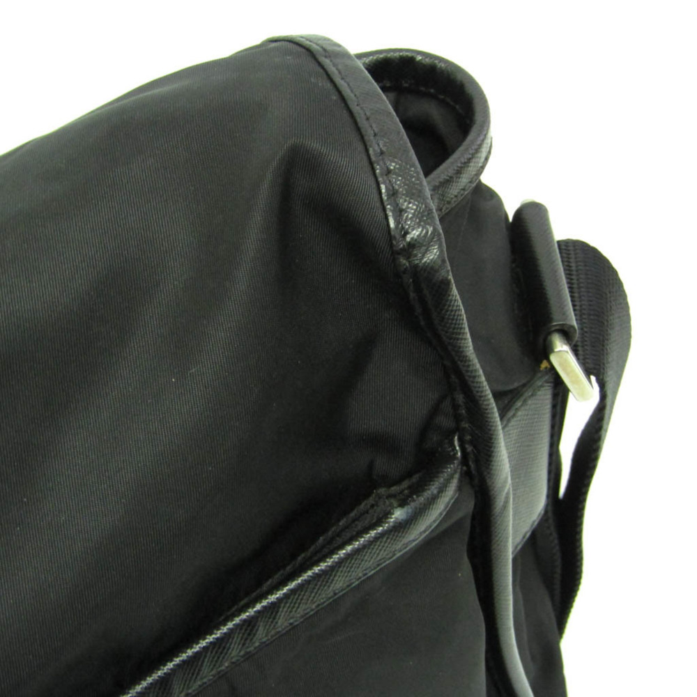 PRADA Black Leather Messenger Shoulder Bag - Picture 11 of 16